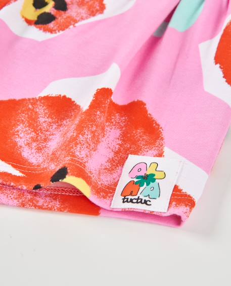 Short fille en maille avec taille élastiquée Rose 4 - vertbaudet enfant 