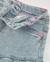 Short fille uni en denim doux Bleu 4 - vertbaudet enfant 