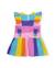 Robe pour fille en maille avec volants sur les bretelles Rose 2 - vertbaudet enfant 