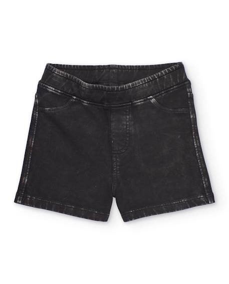 Short fille en maille effet délavé Gris 1 - vertbaudet enfant 