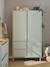 Armoire 2 portes 2 tiroirs cannelé vert 1 - vertbaudet enfant 