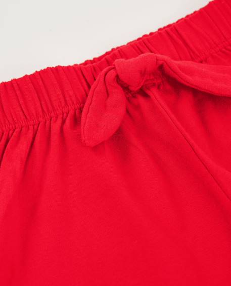 Short fille en coton avec volant au bas Rouge 3 - vertbaudet enfant 