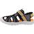 Sandales garçon modèle j vaniett boy Noir orange 2 - vertbaudet enfant 