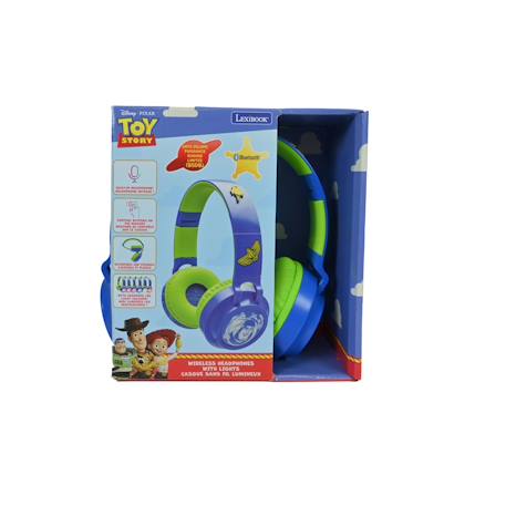 Casque lumineux pliable bluetooth et filaire toy story avec limitation du volume MULTICOLORE 3 - vertbaudet enfant 