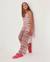 Pantalon fille en maille avec imprimé zigzag Rose 1 - vertbaudet enfant 