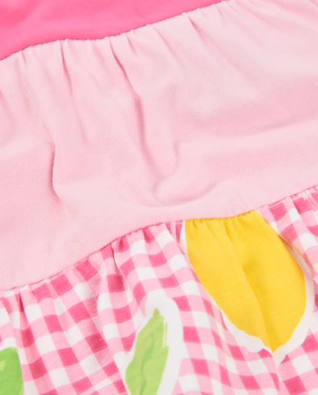 Robe fille en maille avec fleur appliquée Rose 4 - vertbaudet enfant 