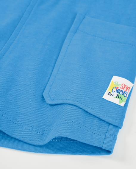 Bermuda garçon en maille avec poches avant Bleu 4 - vertbaudet enfant 