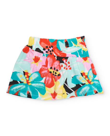 Short fille en coton avec nœud décoratif Multicolore 2 - vertbaudet enfant 