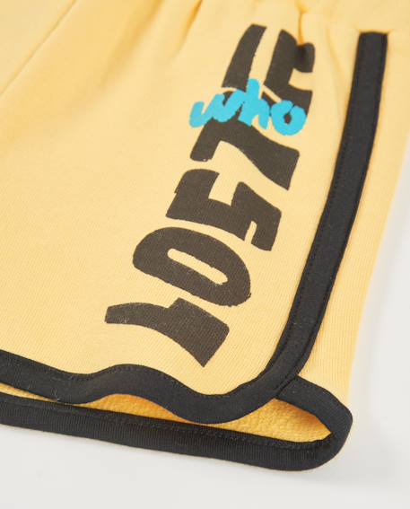 Bermuda en coton pour garçon Jaune 4 - vertbaudet enfant 