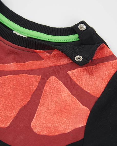 T-shirt garçon en maille avec motif de fruits Noir 4 - vertbaudet enfant 