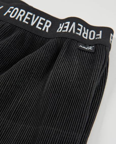 Pantalon fille en maille côtelée Noir 4 - vertbaudet enfant 