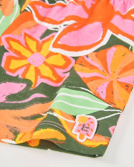 Short fille en coton et tissu léger Orange 4 - vertbaudet enfant 