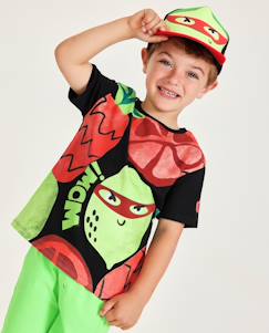 Garçon-T-shirt, polo, sous-pull-T-shirt-T-shirt garçon en maille avec motif de fruits