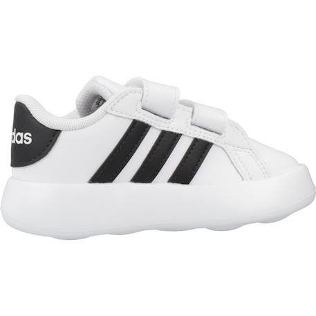 Basket bébé garçon en textile velcro classiqu Blanc white 1 - vertbaudet enfant 