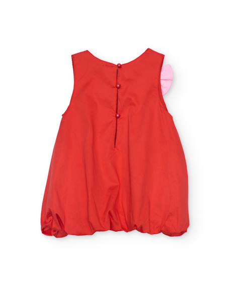 Robe pour fille en tissu avec motif ballon Rouge 2 - vertbaudet enfant 