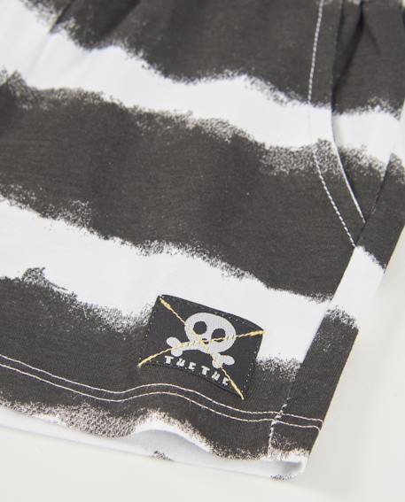 Bermuda en coton pour garçon à rayures Noir 4 - vertbaudet enfant 