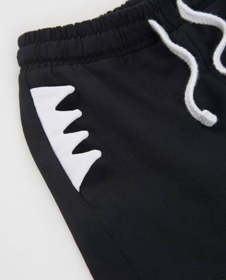 Bermuda en maille pour garçon avec empiècements latéraux Noir 3 - vertbaudet enfant 