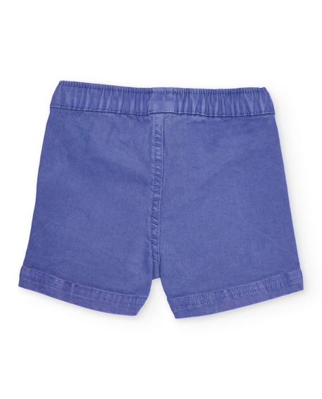 Bermuda garçon en coton avec taille ajustable Violet 2 - vertbaudet enfant 