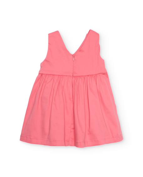 Robe pour fille en toile avec volant sur le devant Rose 2 - vertbaudet enfant 