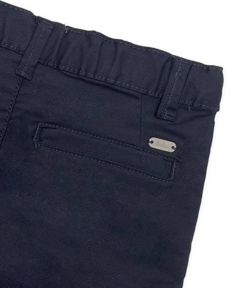 Bermuda pour garçon en tissu chaîne et trame avec poches latérales Bleu 4 - vertbaudet enfant 
