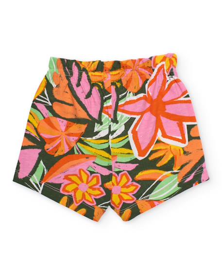 Short fille en coton et tissu léger Orange 2 - vertbaudet enfant 