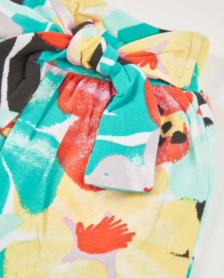 Short fille en coton avec nœud décoratif Multicolore 3 - vertbaudet enfant 