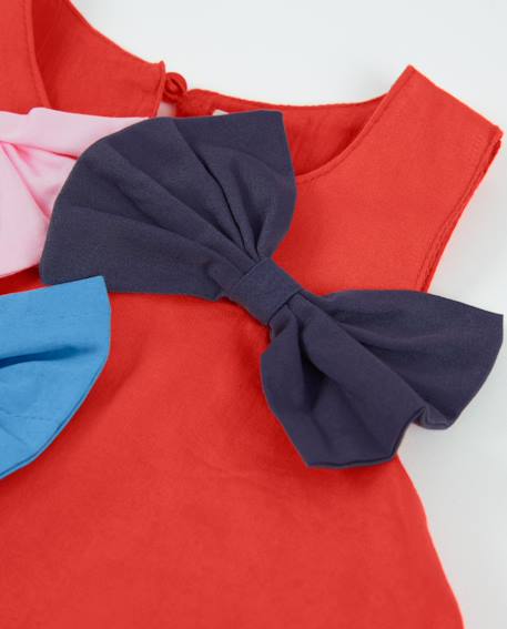 Robe pour fille en tissu avec motif ballon Rouge 3 - vertbaudet enfant 