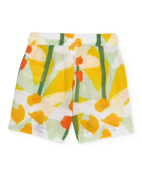 Bermuda garçon en tissu léger Vert 2 - vertbaudet enfant 