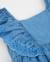Robe pour fille en toile avec volants et broderie florale Bleu 3 - vertbaudet enfant 