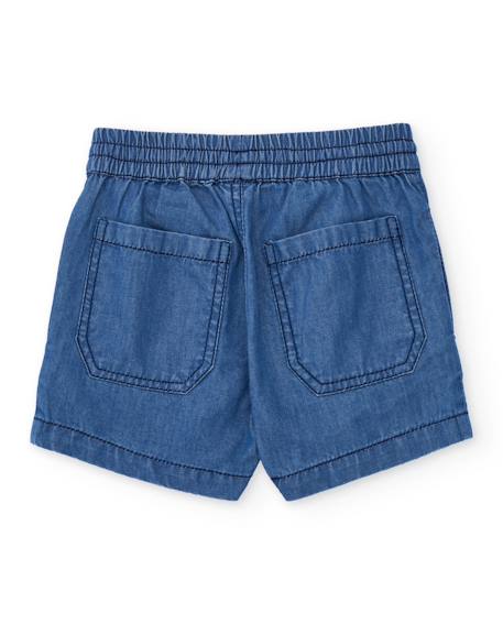 Bermuda pour garçon en toile et denim Bleu 2 - vertbaudet enfant 