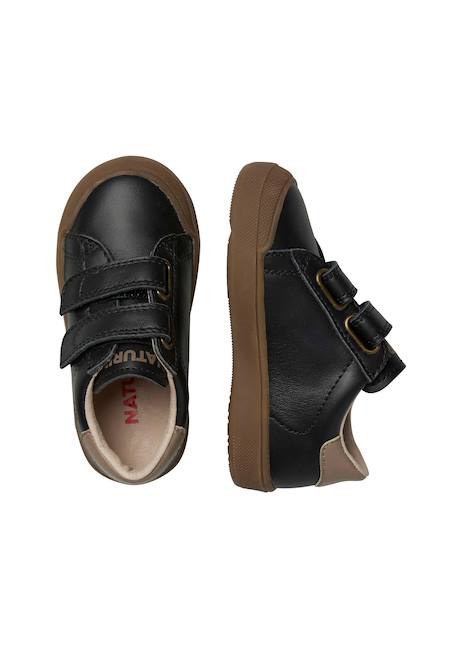 Baskets en cuir eindhoven 2 vl. Bleu foncé-+Marron-vert-+Noir-or- 14 - vertbaudet enfant 