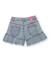 Short fille uni en denim doux Bleu 3 - vertbaudet enfant 