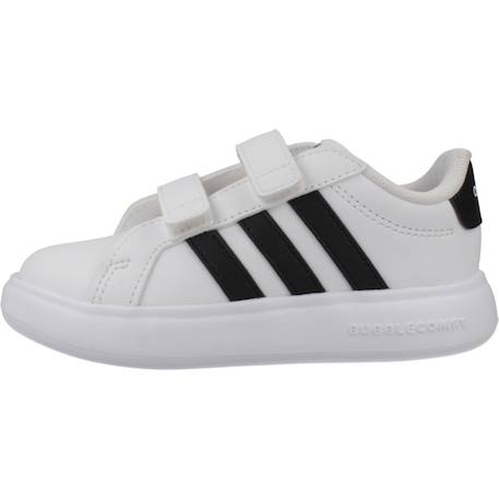 Basket bébé garçon en textile velcro classiqu Blanc white 2 - vertbaudet enfant 