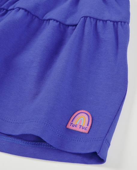 Short pour fille en coton au design fluide Violet 3 - vertbaudet enfant 
