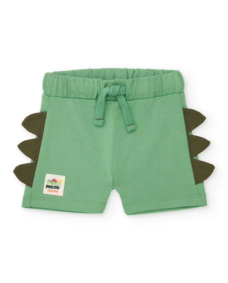Garçon-Short-Bermuda garçon en coton avec détails en relief