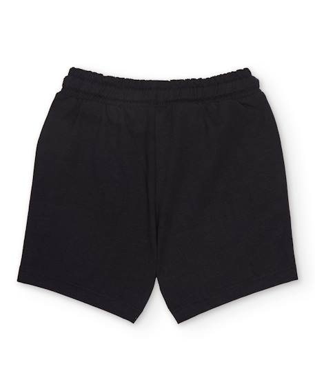 Bermuda en maille pour garçon avec empiècements latéraux Noir 2 - vertbaudet enfant 