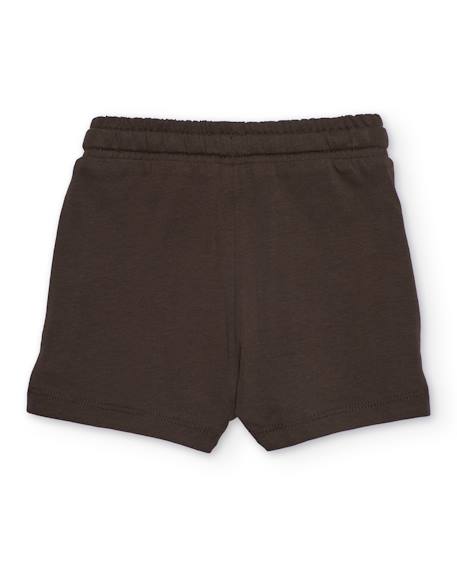 Bermuda garçon en maille avec cordon contrasté Gris 2 - vertbaudet enfant 