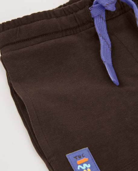 Bermuda garçon en maille avec cordon contrasté Gris 3 - vertbaudet enfant 