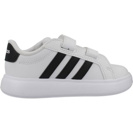 Basket bébé garçon en textile velcro classiqu Blanc white 1 - vertbaudet enfant 