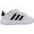 Basket bébé garçon en textile velcro classiqu Blanc white 1 - vertbaudet enfant 