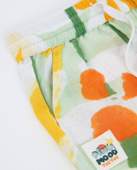 Bermuda garçon en tissu léger Vert 3 - vertbaudet enfant 