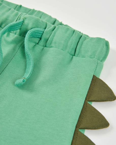 Bermuda garçon en coton avec détails en relief Vert 3 - vertbaudet enfant 