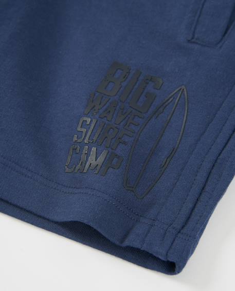 Bermuda garçon en maille avec taille élastique Bleu 4 - vertbaudet enfant 