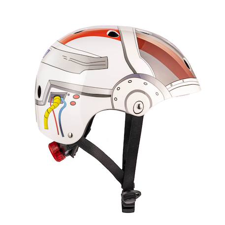 Casque velo et trottinette enfant lids astronaut Blanc/rouge 4 - vertbaudet enfant 