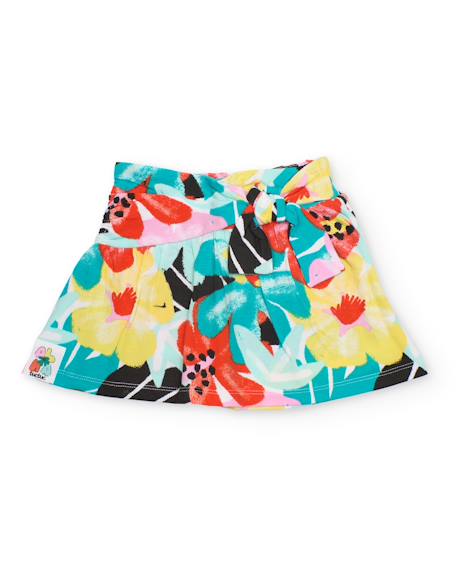 Short fille en coton avec nœud décoratif  - vertbaudet enfant
