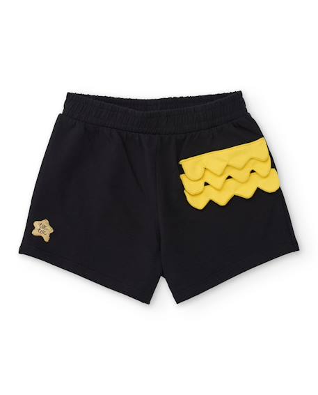 Fille-Short en maille pour fille avec finitions ondulées