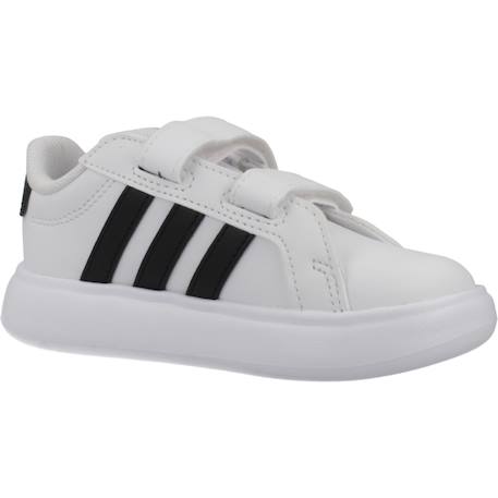 Basket bébé garçon en textile velcro classiqu Blanc white 5 - vertbaudet enfant 