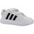 Basket bébé garçon en textile velcro classiqu Blanc white 5 - vertbaudet enfant 