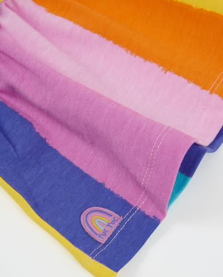 Robe pour fille en maille avec volants sur les bretelles Rose 4 - vertbaudet enfant 