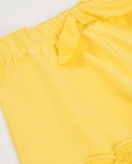 Short fille en coton avec volants au bas Jaune 3 - vertbaudet enfant 